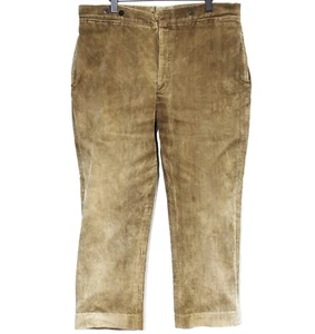 French Vintage 1950s Light Brown Corduroy Work Chore Pants W40 Made in France - Picture 1 of 9