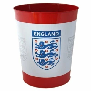 ENGLAND OFFIZIELLES PRODUKT METALL MÜLLEIMER ROT WEISS WAPPEN DESIGN COME ON ENGLAND - Bild 1 von 1
