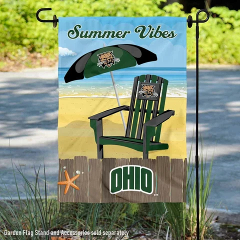Ohio Bobcats Summer Season Vibes Garden Flag and Yard Banner Cover