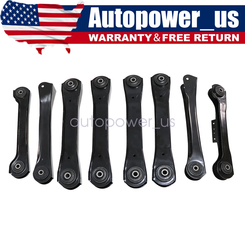 Brazos de control inferiores y superiores delanteros y traseros de 8 piezas para Jeep TJ Wrangler 1997-2006 Foto 1 de 4