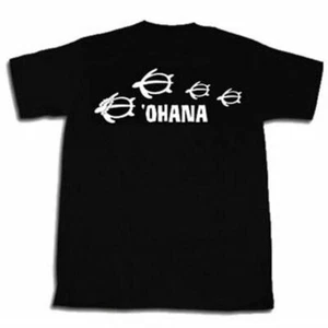 Honu Ohana T-shirt Hawaii Hawaiian Turtle Family Funny Short Sleeve Tee Shirt - Picture 1 of 7
