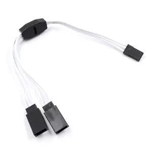 Yeah Racing 150mm 60-Core Y Harness High Current Servo Wire White JR/Futaba Plug - Picture 1 of 3