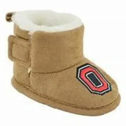 Collegiate Footwear Ohio State Buckeyes Toddler Size 2 Brown Bootie Slippers NEW Cover