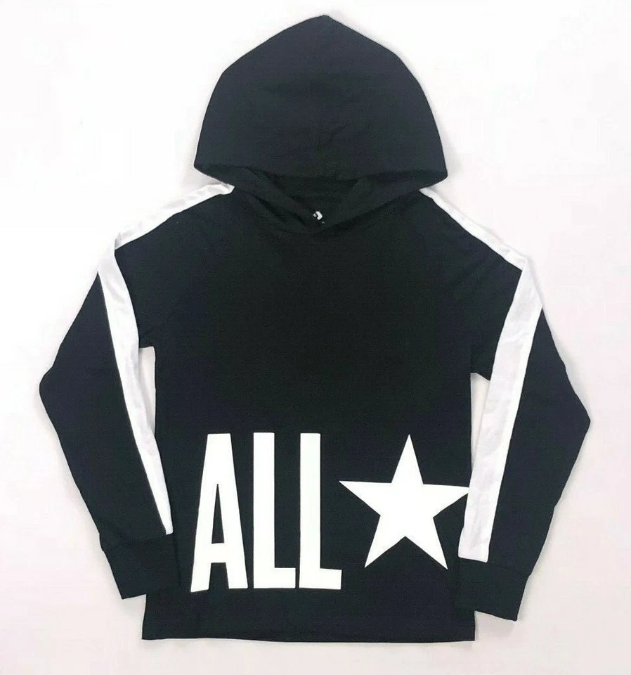 НОВАЯ хлопковая рубашка с длинным рукавом для мальчика Converse All Star с капюшоном размер S - Изображение 1 из 1