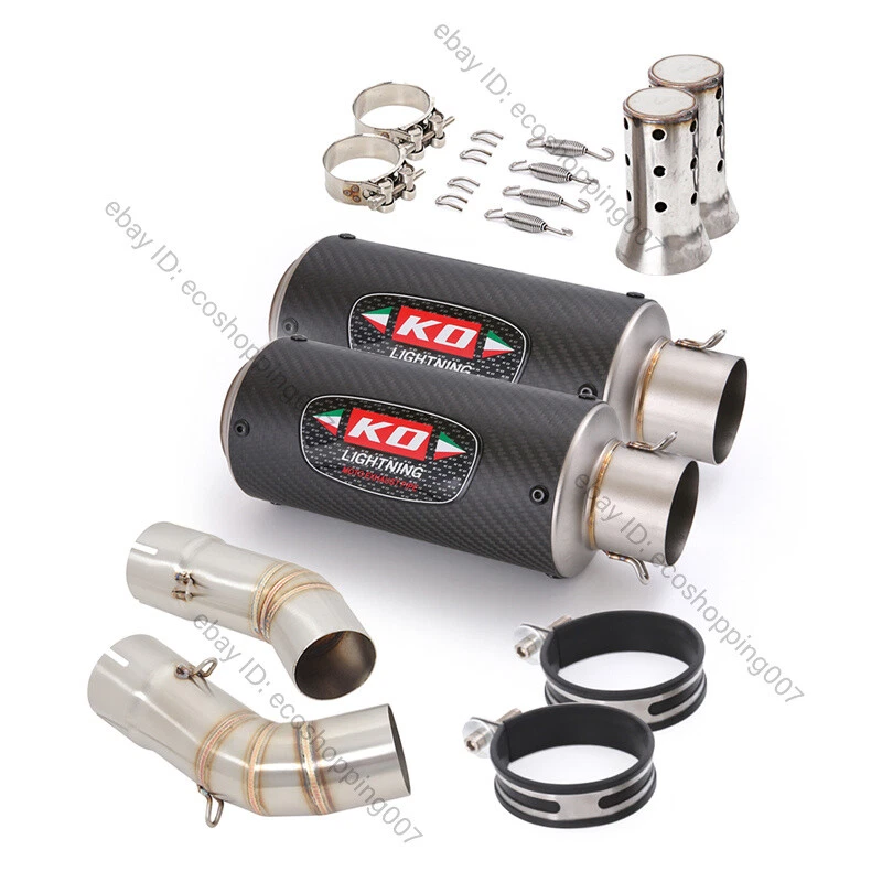 Tubo silenciadores sistema escape deslizable 51 mm fibra de carbono para Ducati 848 1098 1198 Foto 1 de 4