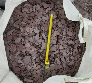 PLUM SLATE CHIPPINGS 40mm.DECORATIVE STONE AGGREGATES - Picture 1 of 10