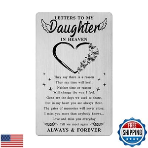 Memorial Card for Loss of Daughter- Sympathy Gifts for Loss of Daughter Remem - Picture 1 of 5