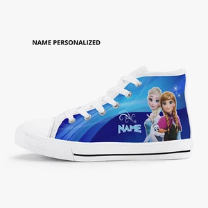 FROZEN, Kid’s High-Top Canvas Shoes, shoes, gift for girls with name. - Picture 1 of 16