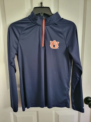 Colosseum Youth Auburn University Navy Quarter Zip LS Pullover Size Large 16-18 - Image 1 of 4