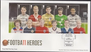 2013 FDC - Football Heroes - Bobby Charlton Old Trafford Pmk - Sent Post Free - Picture 1 of 1