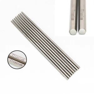 1 pair Pure Titanium Non-toxic Healthy Tableware Kitchen Travel Chopsticks - Picture 1 of 8