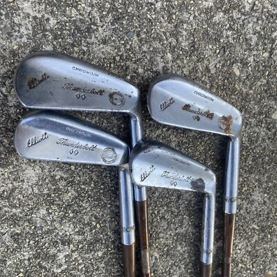 Thunderbolt Elliott Irons 2, 4, 5, 7 Irons Vintage Clubs Chromium Kansas City - Image 1 of 4