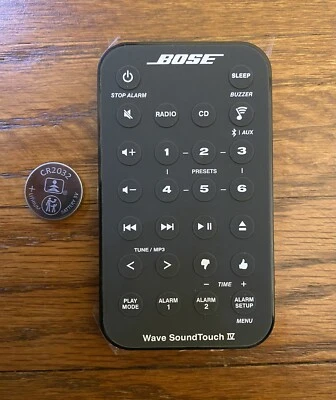 Bose Wave Sound Touch IV Music System IV Genuine Remote Control + Battery - Image 1 of 3