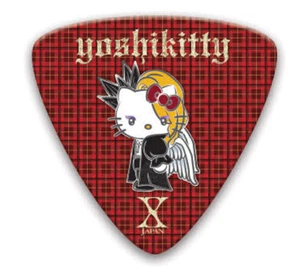 X JAPAN Yoshiki × Sanrio Hello Kitty Collabo Yoshikitty Pick Red2 From Japan - Picture 1 of 2