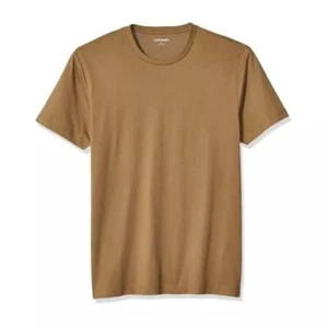 Goodthreads Men's Slim-Fit Short-Sleeve Cotton Crewneck Brown T-Shirt Size L - Picture 1 of 10