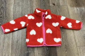 Jumping Beans Girls 12 Months Zip Up Red Sweater - Picture 1 of 1