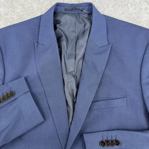 NEW H&M Men's Blue Slim Fit Sport Coat Suit Jacket Blazer 42R 1 Button Vented - Picture 1 of 12