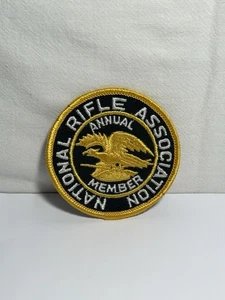 Vintage National Rifle Association Jahresmitglied bestickt Bügelbild/Aufnähen Patch - Bild 1 von 8