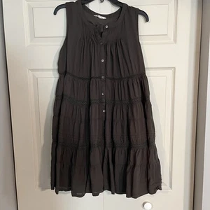 Lucky Brand Everyday Swing Mini Dress Size Small - Army Green - Picture 1 of 9