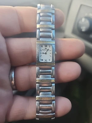 MAURICE LACROIX Swiss Made  Steel / 18K GOLD BK 750 SAPPHIRE CRYSTAL 32823 SC-7A - Image 1 of 4