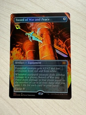 MTG 2XM 367 Sword of War and Peace NM EN Foil Borderless - Image 1 of 2