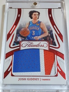 2023 Flawless Josh Giddey #PATCH RUBY /15 Game Worn 3 Color Jumbo Jersey - Rare - Picture 1 of 4