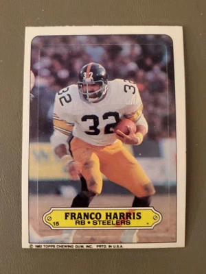 1983 TOPPS FOOTBALL STICKER #15 FRANCO HARRIS!! MINT!! $1 SHIPPING!! - Image 1 of 2
