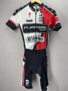 Castelli Flanders Bros Ciclismo Hombres Talla Grande Acolchado Pantalones Cortos Ciclismo Jersey 1/4 Cremallera - Imagen 1 de 9