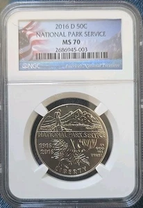 2016 D NATIONAL PARKS COMMEMORATIVE HALF DOLLAR NGC MS 70 - Picture 1 of 2