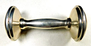 DESIGNER STERLING Manufactured Vintage Monogram BABY RATTLE - Picture 1 of 6