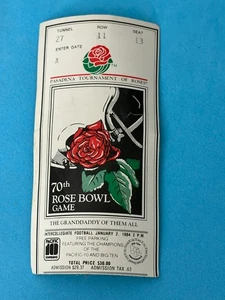 1984 UCLA vs ILLINOIS ROSE BOWL GAME TICKET STUB FOOTBALL BRUINS FIGHTING ILLINI - Picture 1 of 7