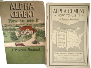 Vintage 1925 ALPHA CEMENT HOW TO USE IT A PRACTICAL HANDBOOK - Picture 1 of 18