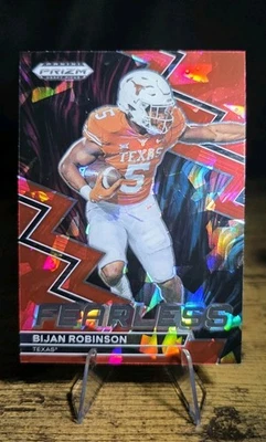 🏈Sale🏈 Bijan Robinson 2023 Prizm Draft Picks RC Fearless Red Ice #F-21  - Image 1 of 3