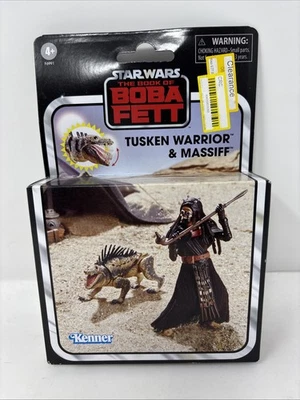 Star Wars Colección Vintage Guerrero Tusken y Massiff Libro de Boba Fett 3.75" Foto 1 de 4