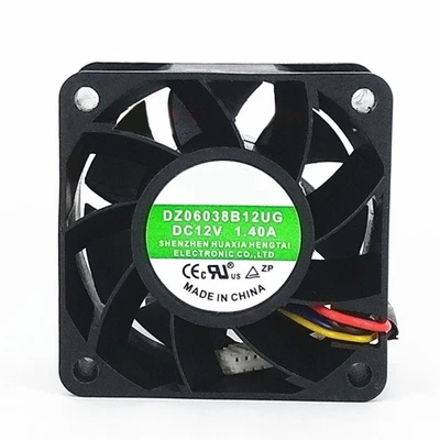 For M DZ06038B12UG 12V 1.40A 60x60x38mm 4pin PWM Server Inverter Cooling Fan - Image 1 of 4
