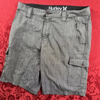 Hurley Shorts Phantom Mens 34 Gray Cargo Poly Blend Chino Bermuda - Image 1 of 4