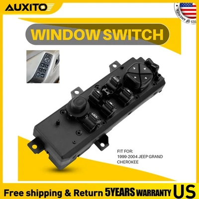 Master Power Window 控制开关 适合 1999 - 2004 年 吉普大切诺基 5HB61DX9AC — 第 1/4 张图片