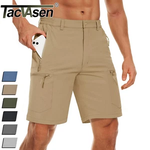 Pantalones cortos de carga informales Ripstop para hombre 5 bolsillos con cremallera secado rápido pantalones cortos - Imagen 1 de 48
