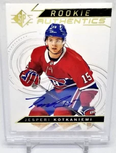 JESPERI KOTKANIEMI 2018-19 UD SP ROOKIE AUTHENTICS AUTO💥HABS HURRICANES HOT RC! - Picture 1 of 4