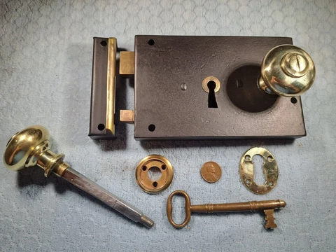 1830's B. Schroder Rim Lock Restored LH Cover