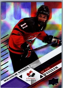 2024 UD TEAM CANADA PATTERNED FOILBOARD PURPLE - MALCOLM SPENCE #93 - Imagen 1 de 2