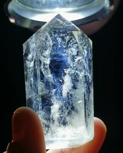 Lemurian "Blue Angel Feathers" Quartz Natural Point Crystal Rough Healing - Picture 1 of 8