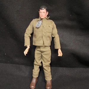 Vintage 1964/65 HASBRO GI JOE Black Painted Hair Action Figure Uniform Dog Tag - Picture 1 of 17