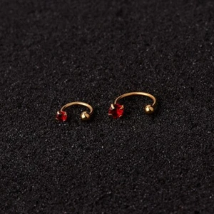 Nose Stud Screw Ear Bone Earring Body Jewelry Navel Piercing Belly Button Rings - Picture 1 of 19