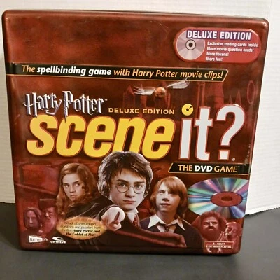 Harry Potter Scene it Deluxe Edition DVD Game, Collector Tin, Trading Cards,  - Image 1 of 4