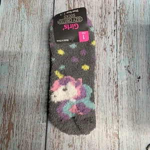 Girls Cozy Critter Socks Size 7-3.Unicorn.NWT - Picture 1 of 7