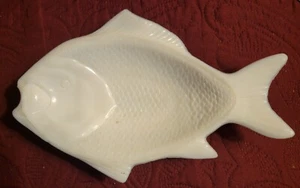 1872 Milk Glass Carp pate' Mold Or Dish - Picture 1 of 6