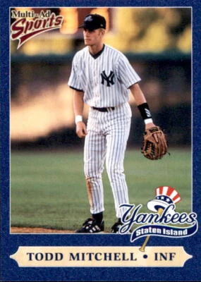 1999 Staten Island Yankees Multi-Ad #17 Todd Mitchell Blooomington Illinois Card - Image 1 of 2