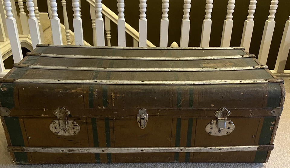 White Star Line, 1911 Doctor Stateroom Steamer Travel Trunk/Chest - Titanic Era! - Image 1 of 4
