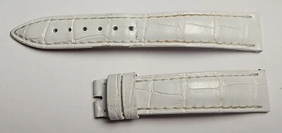 Authentic Franck Muller Geneve Genuine White Leather Watch Strap 16/14mm, 69+103 - Image 1 of 3